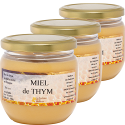 Miel de Thym, les 3 pots de 500g