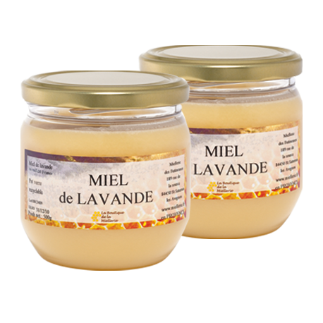 Miel de Lavande, les 2 pots de 500g