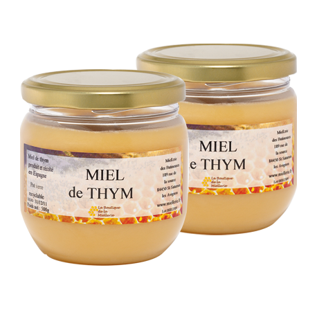 Miel de Thym, les 2 pots de 500g