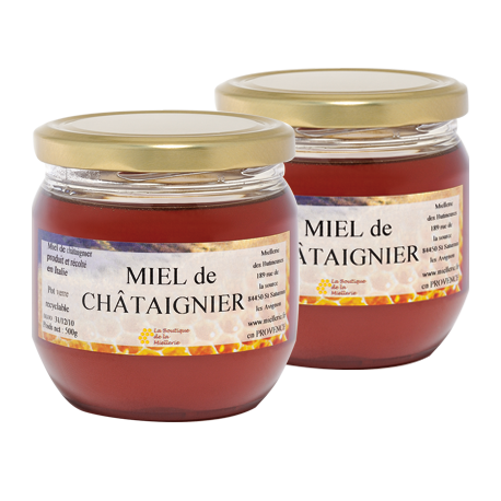 Miel de Châtaignier, les 2 pots de 500g